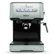 Macchina per caffè espresso e cappuccino con vaporizzatore, 20 bar pressione, serbatoio 1,5L 850W per caffè macinato e cialde - SOGO