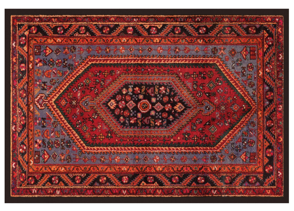 Tappeto Antiscivolo Stampa Digitale Linea Emozioni D'Oriente Dis. Mossul Rosso - 210x314 - Rosso