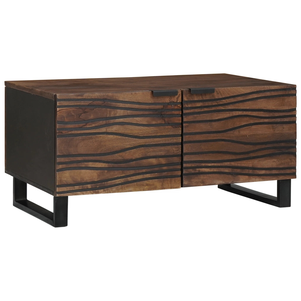 Tavolino da CaffÃ¨ 80x50x40 cm Legno massello e legno ingegnerizzato