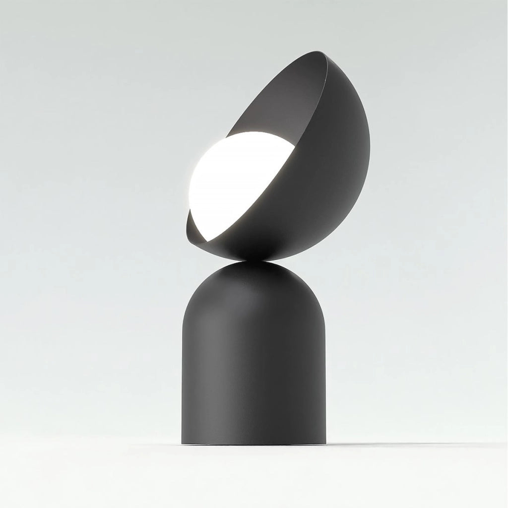 Lampada da tavolo Boto in acciaio nero opaco