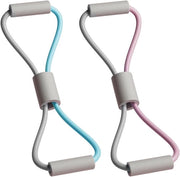 Set di Resistenza per Fitness a 2 Resistenze Elastiche con Espansore di Seno e 8 Resistenze Elastiche per Seno per Fitness, Stretching, Yoga, Pilates e Allenamento di Forza