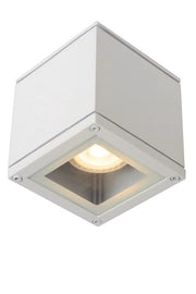 Faretto soffitto Lucide Aven quadrato bianco GU10 IP65