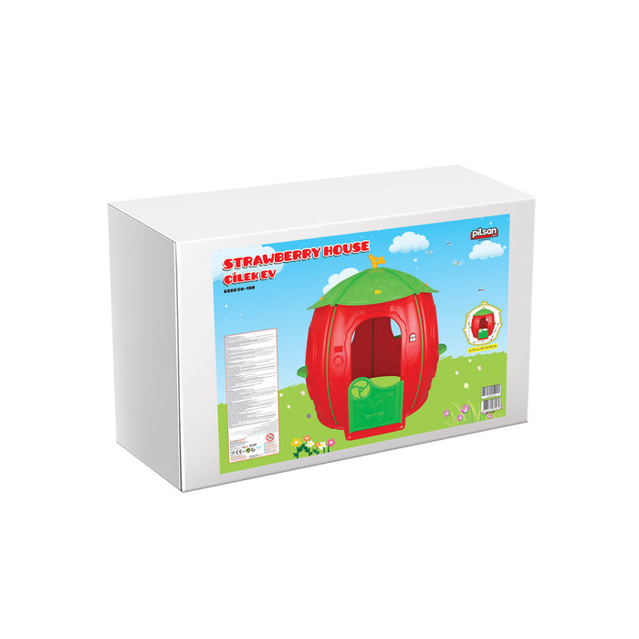 Casetta Gioco per Bambini 141x141x142 cm Fragola in Plastica