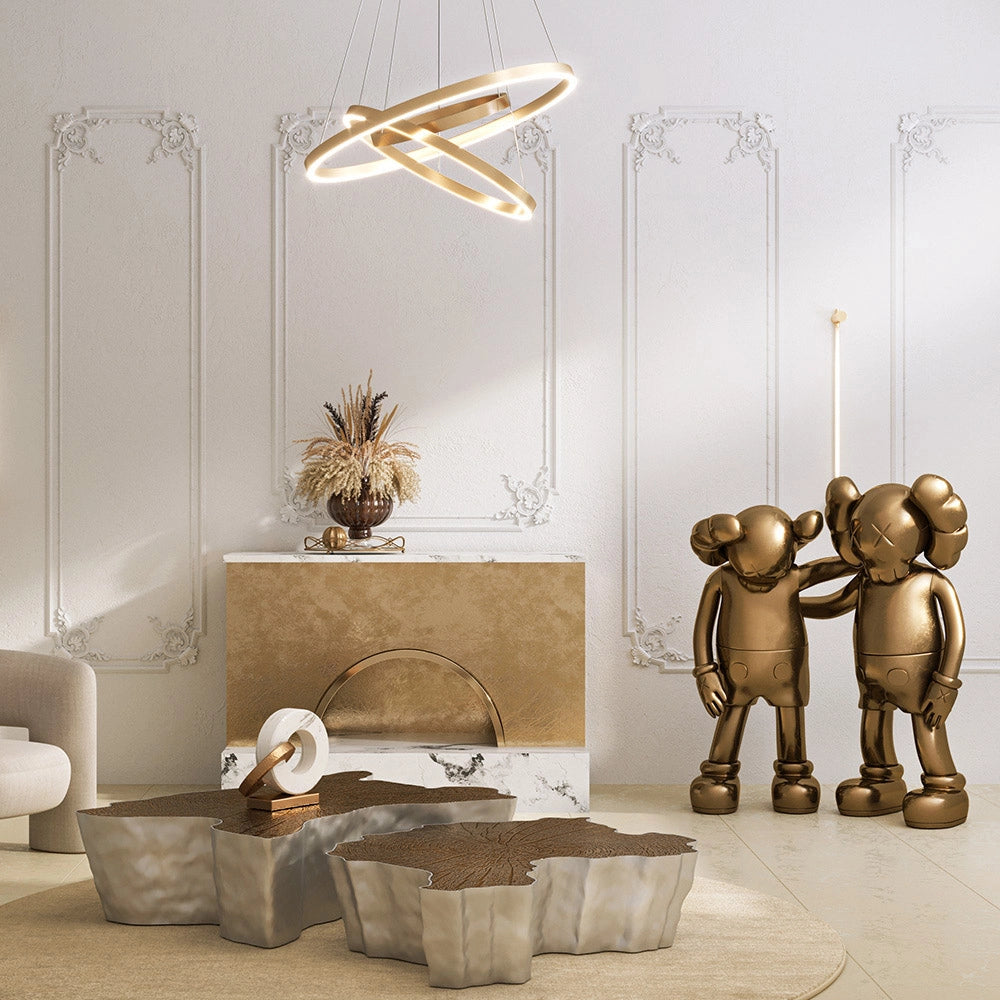 Maytoni Lampadario moderno Rim 1 luce LED integrato nero alluminio