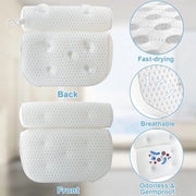 Piumone per vasca, piumone per vasca, cuscino per vasca da bagno, rete a 4D mesh, cuscino per vasca, piumone per comodità, piumone per vasca con 7 viti di fissaggio per uso domestico, spa e vasca da bagno, supporta testa e collo