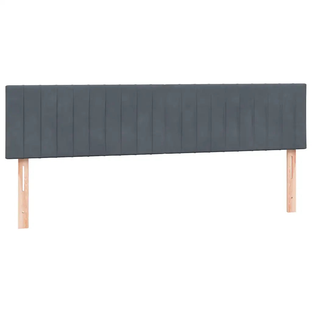 Letto a Molle con Materasso e LED Grigio Scuro 180x210 cm Velluto 3317086
