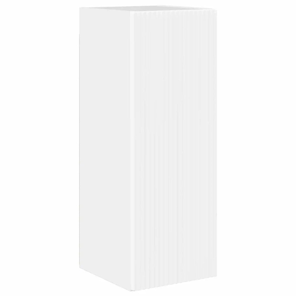 Set mobile TV 4 pcs Bianco Lucido Legno multistrato