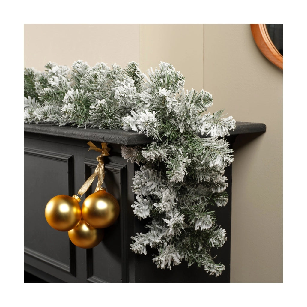 Ghirlanda Festone Imperial innevato D25x270cm
