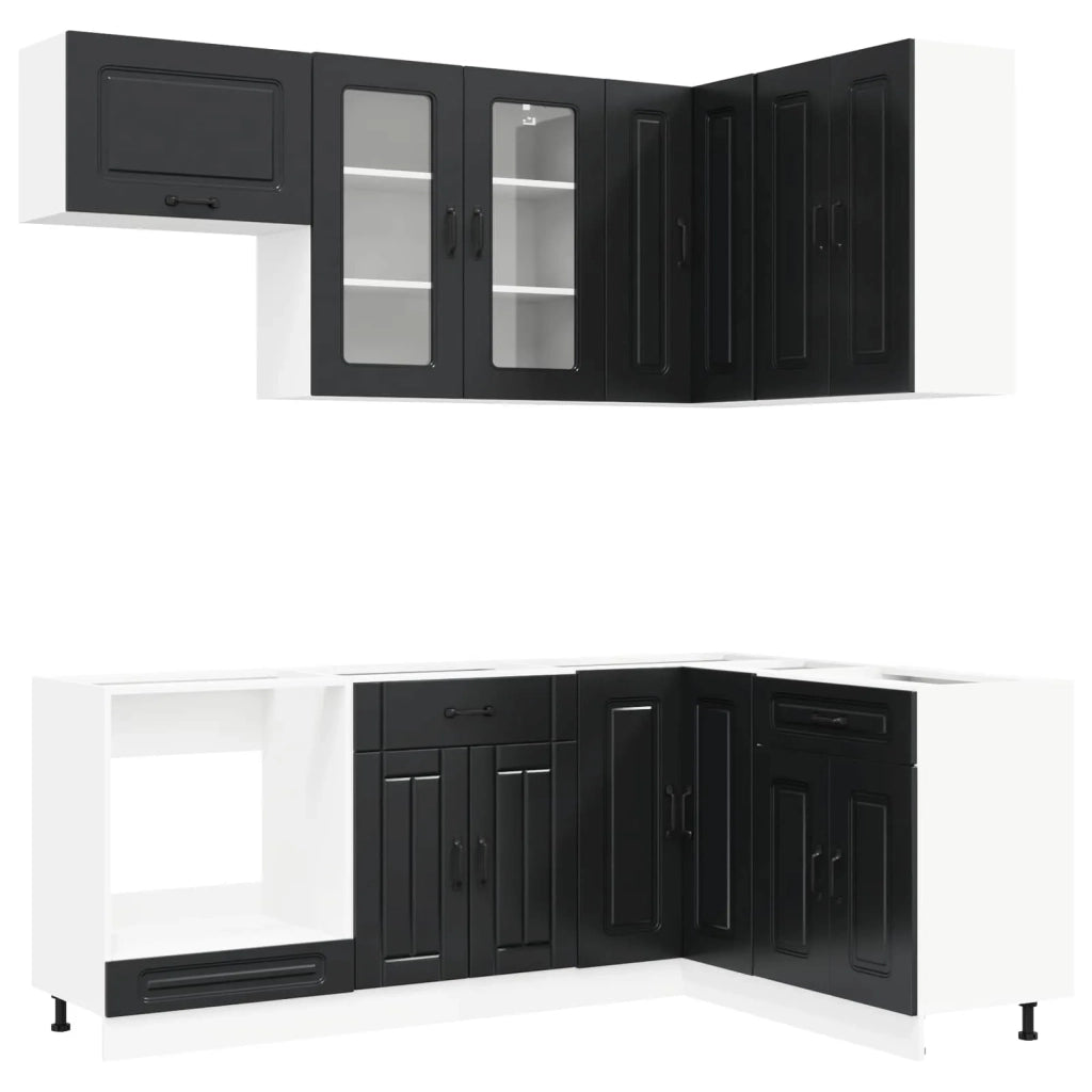 Unità Cucina KALMAR 8 pcs Nero Legno ingegnerizzato 3438448