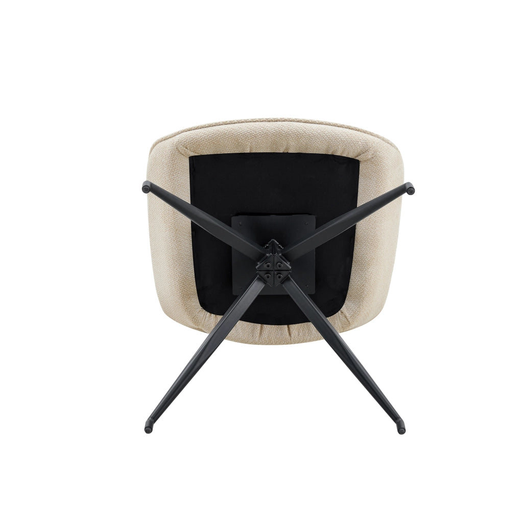 SEDIA da pranzo girevole a 360° Set da 2 pezzi 80 x 47 x 56 cm Beige e Nero