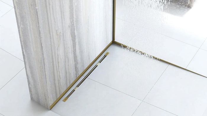 Pannello Frontale Per Piatto Doccia 130cm Brush Gold