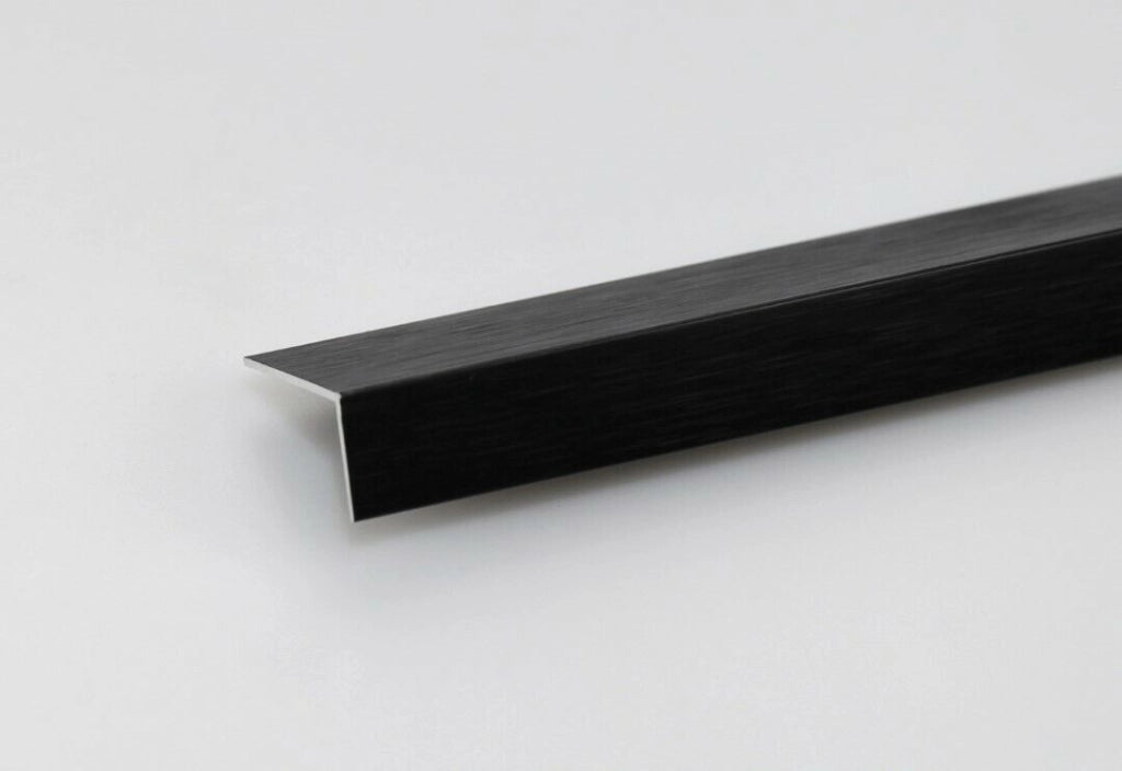 Profilo Angolare Da 2 Metro Alluminio Nero Spazzolato 10X10X1 - Arcansas
