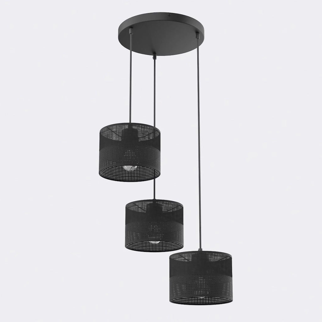 Lampada a sospensione Karbon in acciaio nero opaco