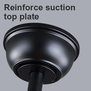 Ventilatore da soffitto 52 pollici senza luce; 6 velocità; nero e noce scuro