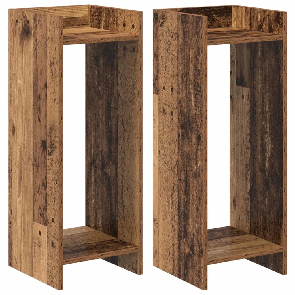Supporto per piante 2 pcs Legno vecchio 30 x 30 x 80 cm