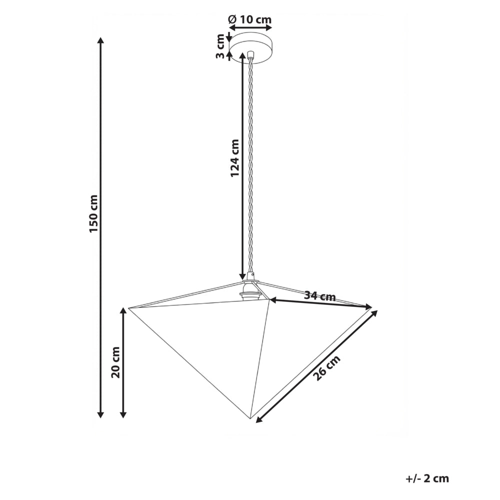 Lampada a sospensione con paralume in tessuto beige e base in ferro stile moderno luce d'atmosfera soggiorno camera da letto