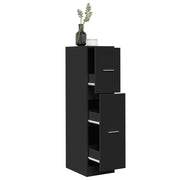 Armadietto da Farmacia Nero 30x41x118 cm in Truciolato 855161