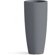 Vaso alto moderno di design Ø40 H90 in polimero grigio resistente per interno ed esterno - Made in Italy - Monacis