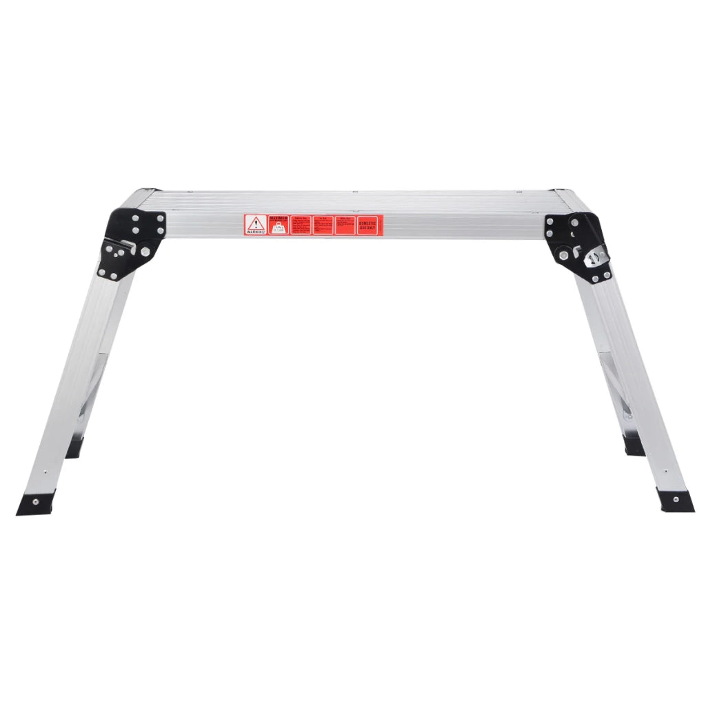 Scala pieghevole portatile 110,5 x 40,5 cm portata 150 kg massima sicurezza alluminio argento 20_0021041