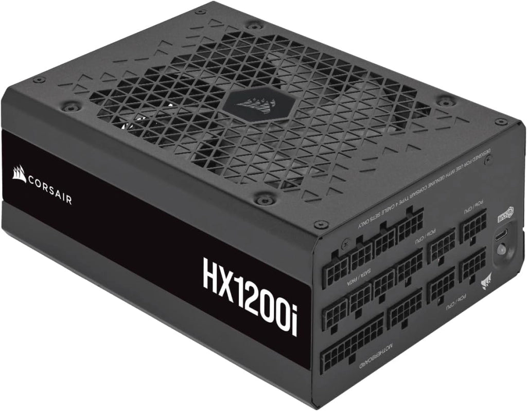 HX1200i Interamente Modulare Ultra-Silenzioso Alimentatore - Compatibilità con Standard ATX 3.0 e PCIe 5.0 - Ventola con Cuscinetto Fluidodinamico - CORSAIR iCUE - 80 PLUS Platinum - Nero