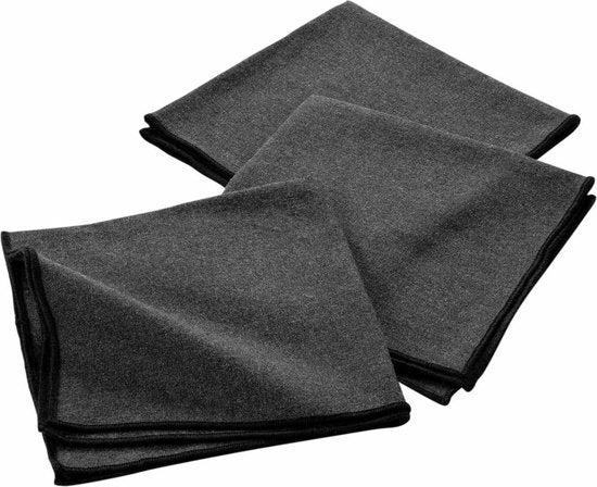 Set di tovaglioli in stoffa da 6 - antracite - 40 x 40 cm - 100% cotone - lavabile - tovaglioli da tavola - decorazione da tavola - tovaglioli da dentiera - grigio