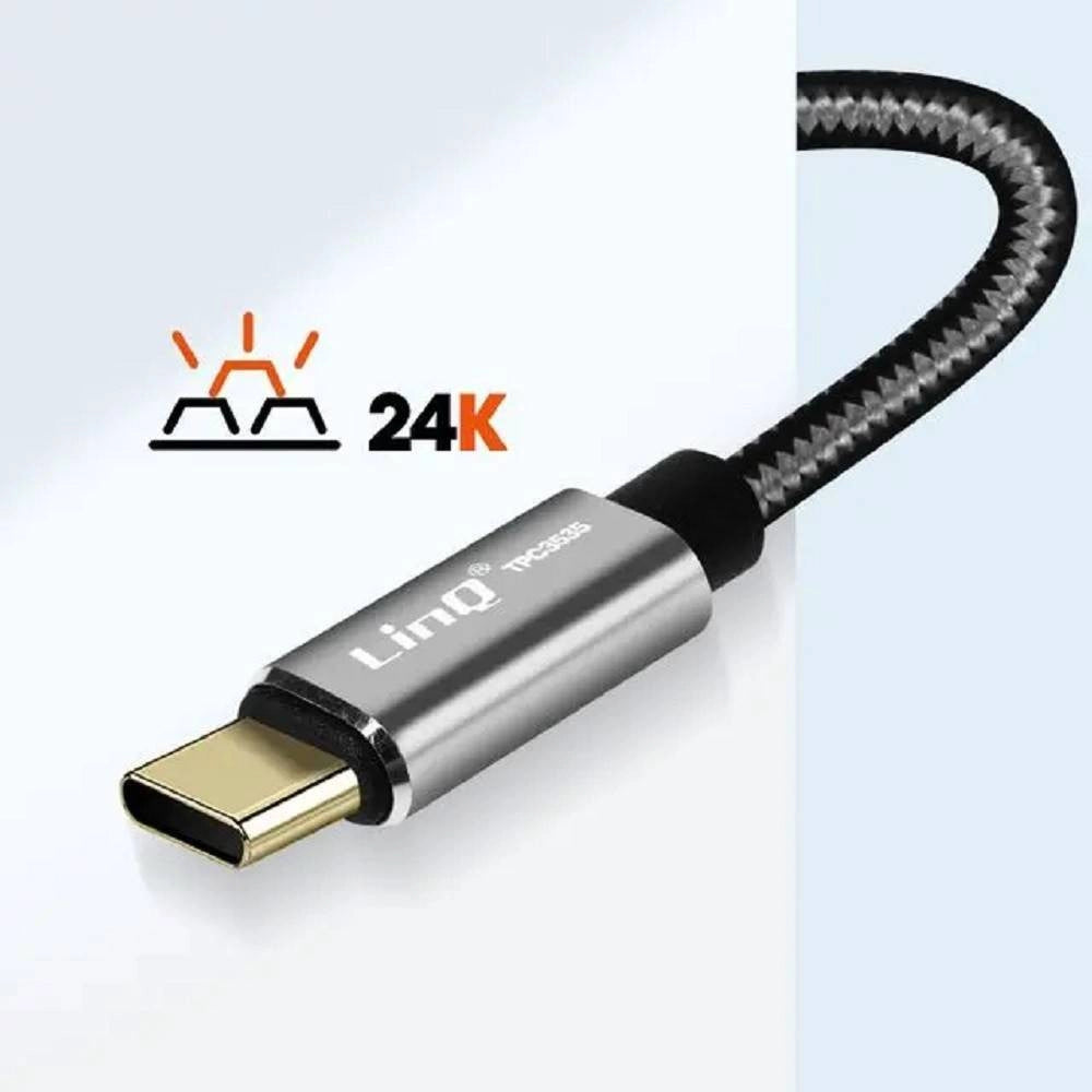 Trade Shop - Cavo Adattatore Audio Da Type-c Maschio A 2 Jack 3,5mm Aux Femmina Cuffie Tpc3535 -