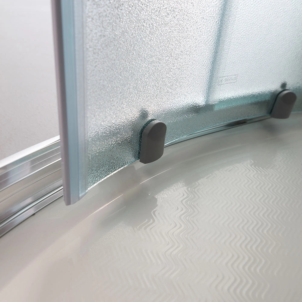 Box doccia semicircolare 80x80 cm cristallo opaco