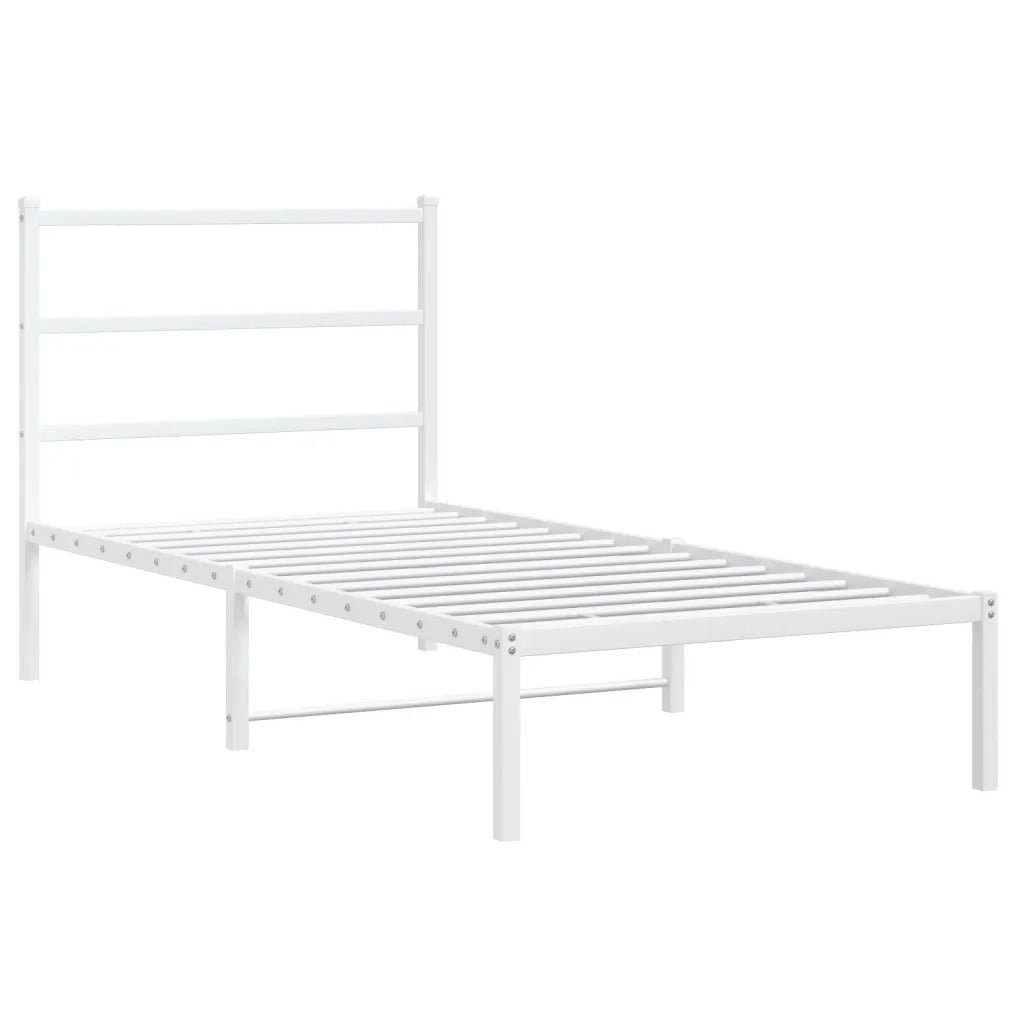 Giroletto con Testiera Metallo Bianco 90x200 cmcod mxl 134515