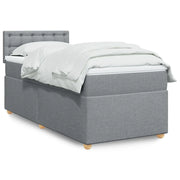 Giroletto a Molle con Materasso Grigio Chiaro 80x200 cm Tessuto 3286521