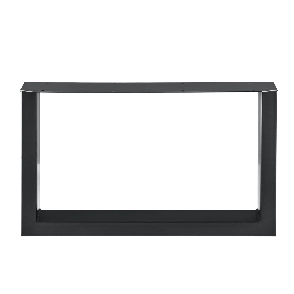 Set di 2 gambe rettangolari per tavolo in metallo 64 cm nero 03_0003673