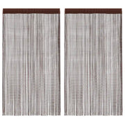 2 Pz Tende a Fili 100x250 cm Marroni cod mxl 78499