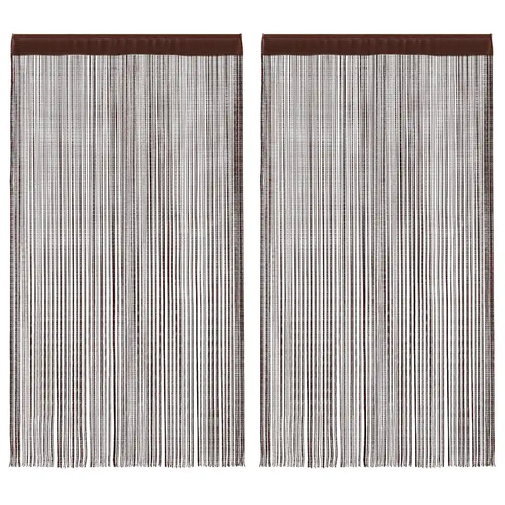 2 Pz Tende a Fili 100x250 cm Marroni cod mxl 78499