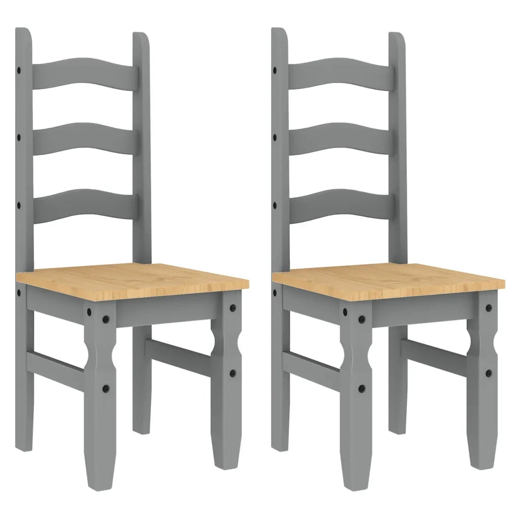 Set da Pranzo 3 pz PANAMA Grigio in Legno Massello di Pino 3345195