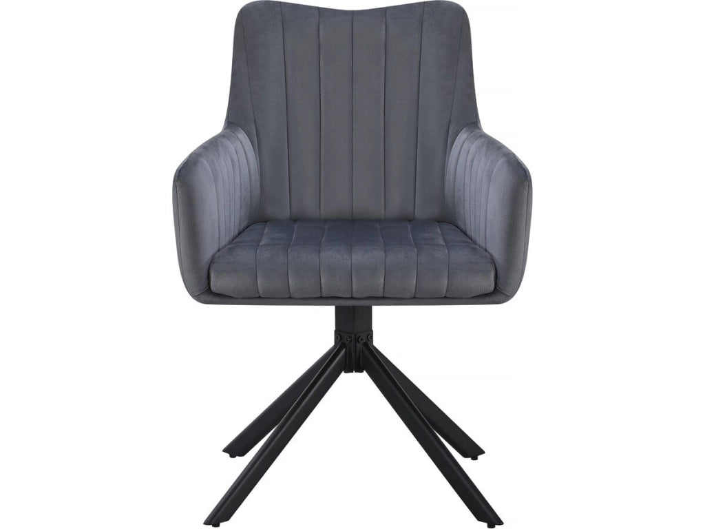 Set di 2 sedie in tessuto "Pharell" - 60 x 61 x 91 cm - Grigio