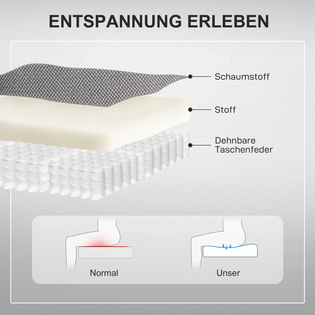Poltrona Elettrica Massaggiante Riscaldante Reclinabile con Poggiapiedi e Tasche ¨C Minimal ¨C Tessuto Grigio Scuro