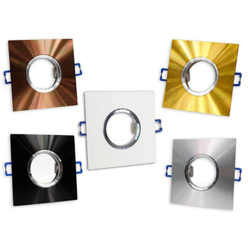 Trade Shop - Porta Faretto Da Incasso Quadrato Supporto Per Luci Faretti Gu10 Portafaretto P9 -