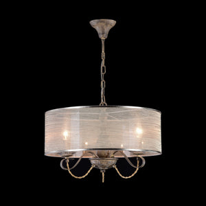 Lampadario House in Metallo e Poliresina Cable Marrone