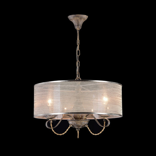 Lampadario House in Metallo e Poliresina Cable Marrone