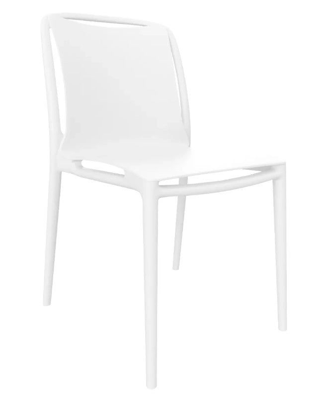 Velair Set 6 Sedie Polipropilene 51 x 52 x 81 cm Impilabili Bianca