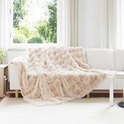 Coperta antiscivolo in sintetica di coniglio Olite 4 pcs Beige 42021791