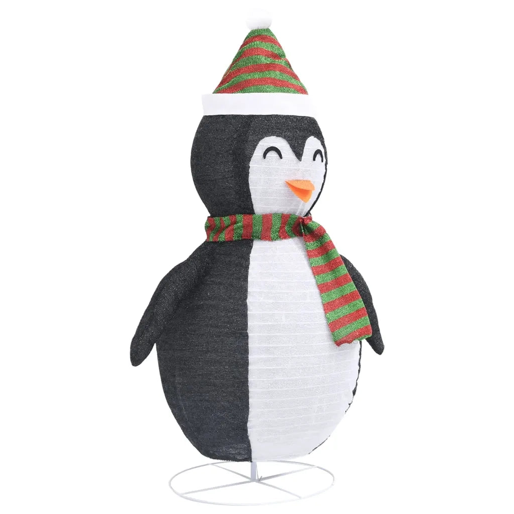 Figura Decorativa Natalizia Pinguino LED Tessuto Pregiato 90 cm 328502