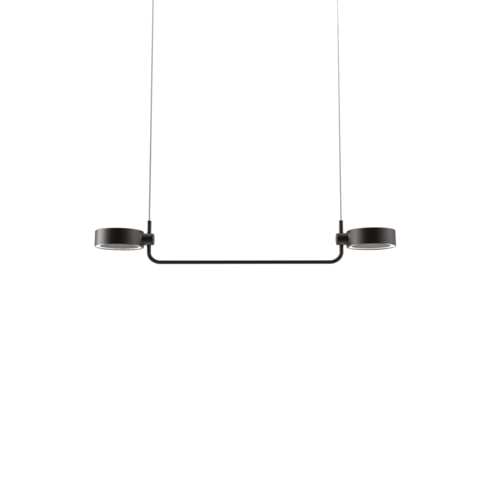 Zafferano Super O Lampada a led a sospensione Nera ricaricabile e dimmerabile