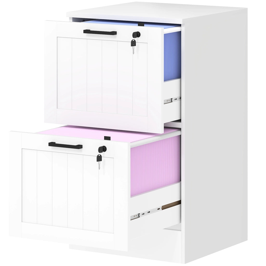 Scrivania con cassetti e sospensione ¨C zephmum ¨C bianco 40x40x71 cm