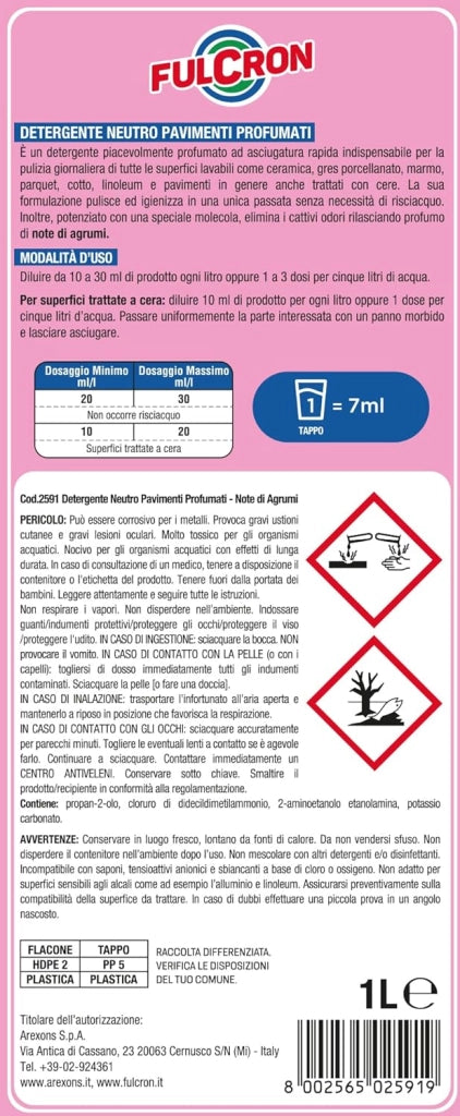 AREXONS FULCRON PAVIMENTI AGRUMI  1 L- 12,0 pz