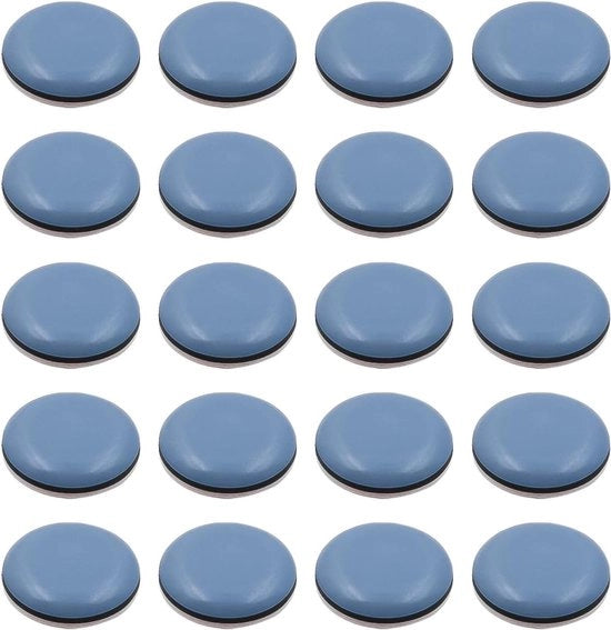 Allestimento plus - Spostatori di mobili a guscio Teflon silenziosi resistenti allo sfregamento - Set di 20 pezzi - 25 mm