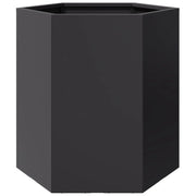 Fioriera esagonale per aiuole rialzate piante fiori terrazza giardino 46 ​​x 40 x 45 cm acciaio nero 02_0038644