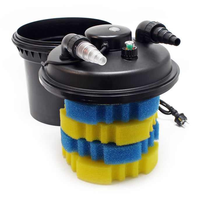 Set filtrante per laghetto CPF-280 fino a 8000l UVC 11W Pompa NEO3800 Tubo