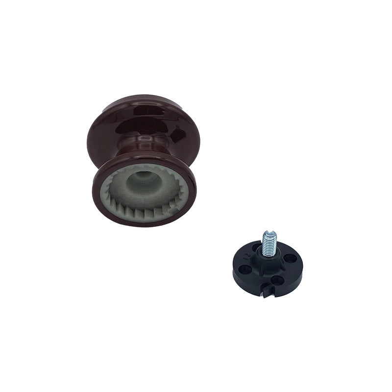Pomolo fisso per porta SAGUATTI 866/70UB in alluminio marrone lucido