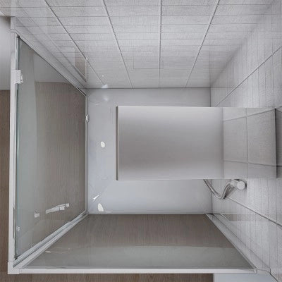 Box doccia angolare 70x90 cm con porta battente in cristallo trasparente Ted