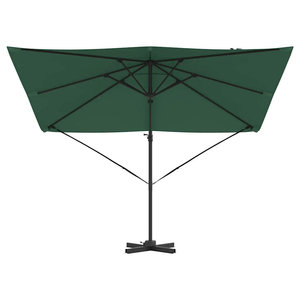 Parasole Roma-Ombrellone da giardino Verde 286 x 284 x 265 cm Alluminio e Poliestere